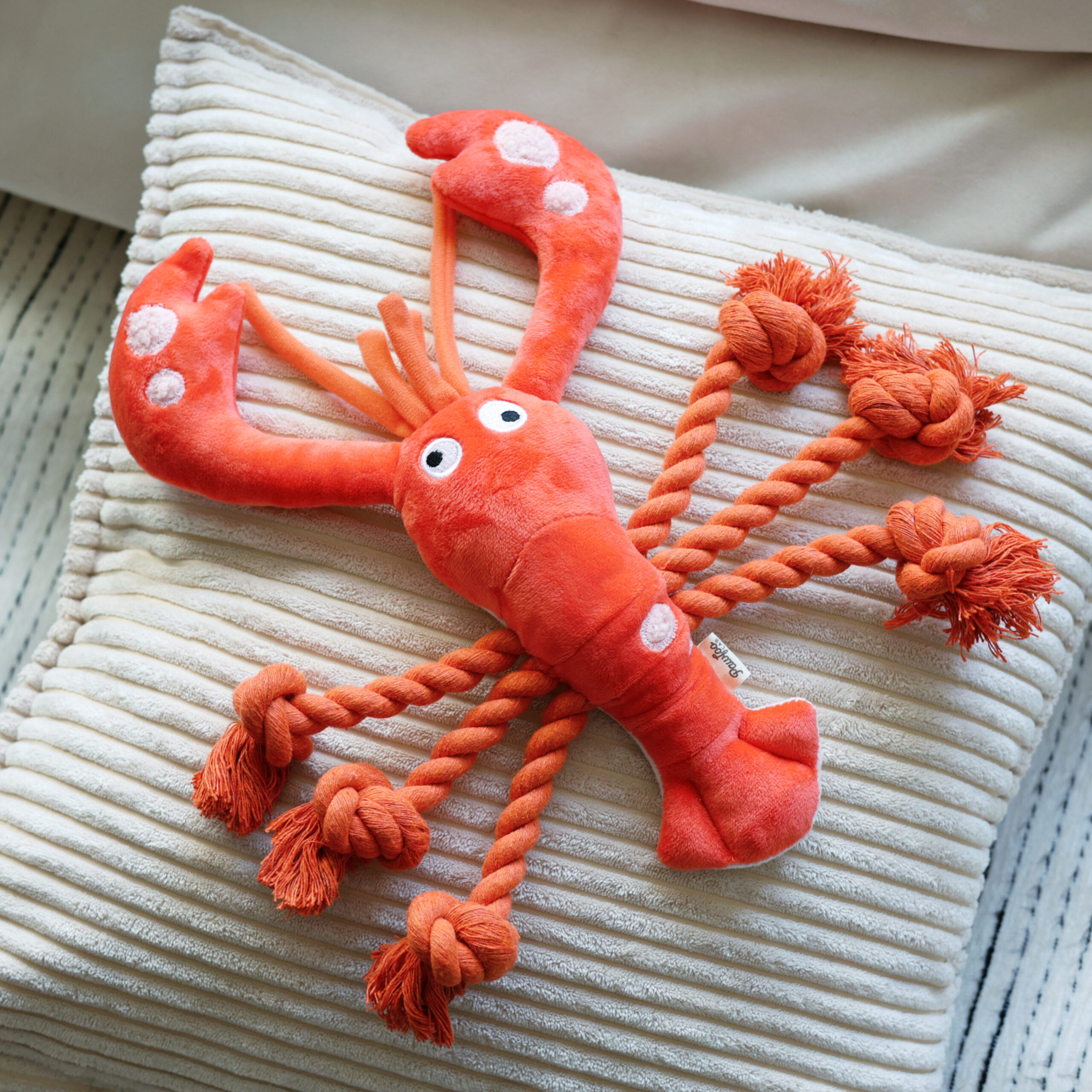lobster dog chew toy